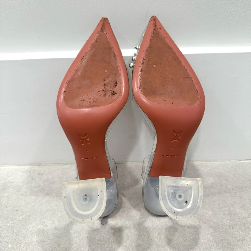 AMINA MUADDI Begum Glass sling heels - Picture 7 of 7